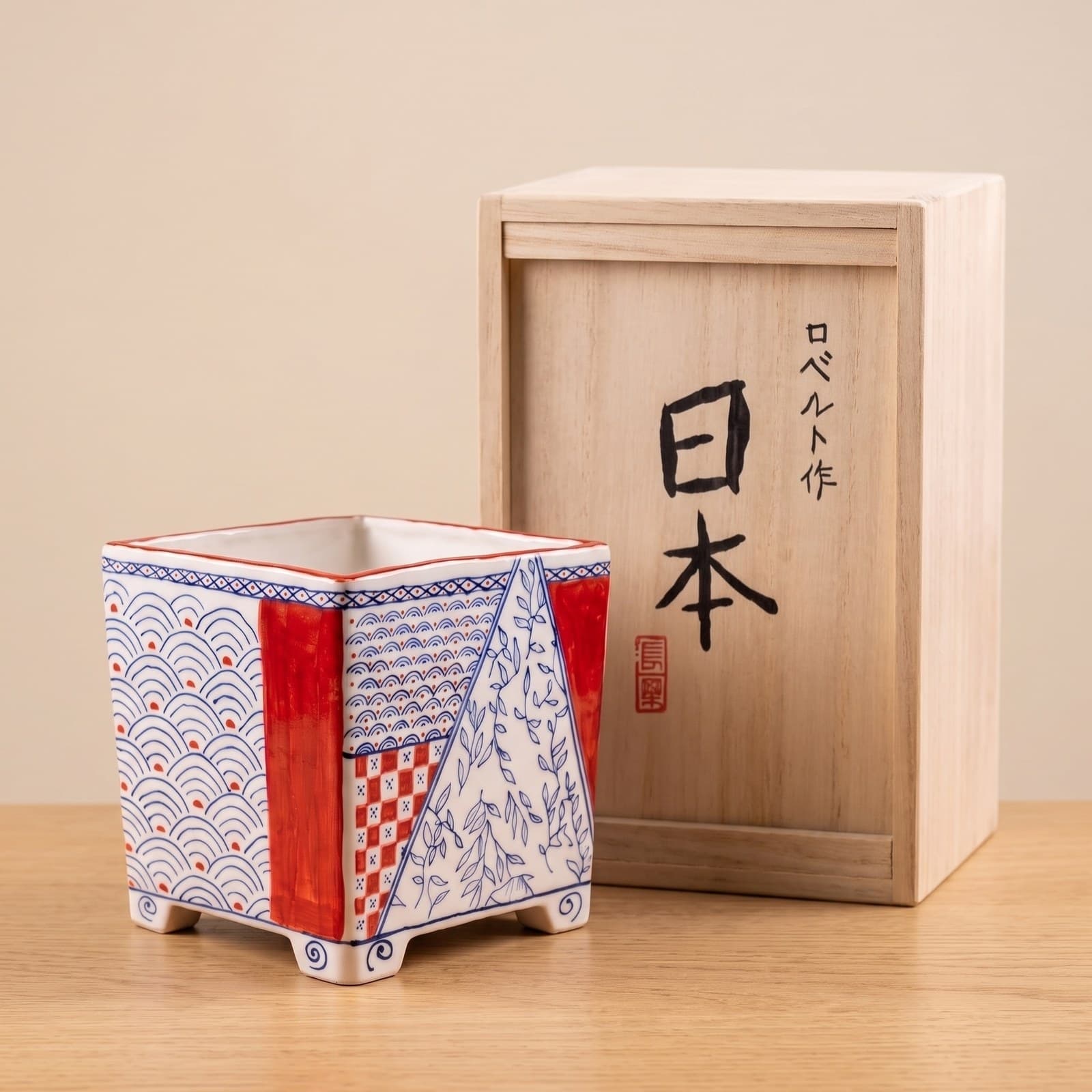 Ceramic Bonsai Pot Hand-painted