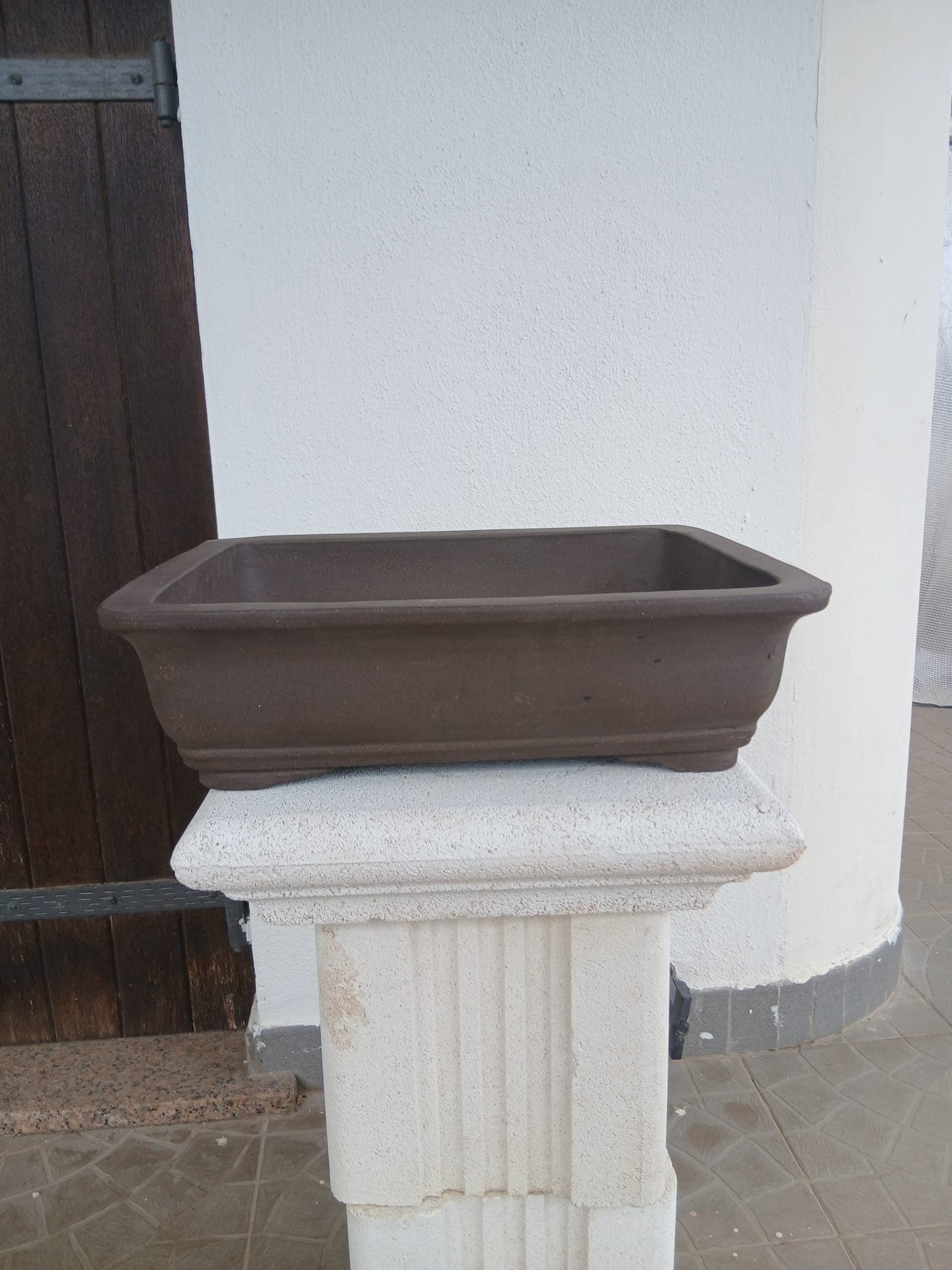 Brown Rectangular Bonsai Pot 45 × 36 × 12.5 cm