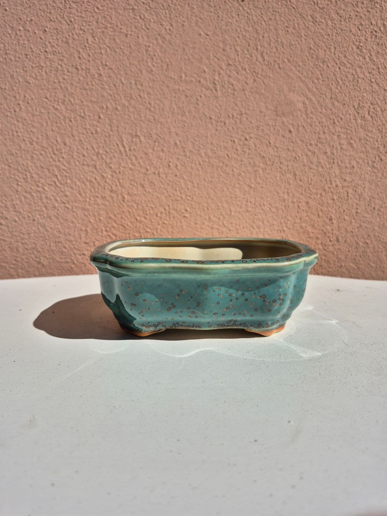 Ceramic Bonsai Pot SY0096 – Turquoise (14.5 x 11 x H5 cm)