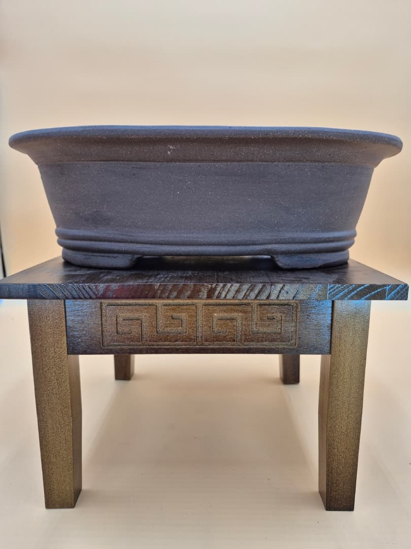 Bonsai-Topf oval 37 x 28 x 11 cm braun