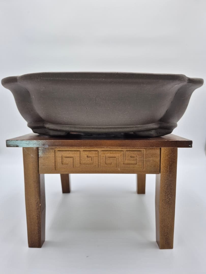 Bonsai-Topf oval 40 x 32 x 11 cm braun