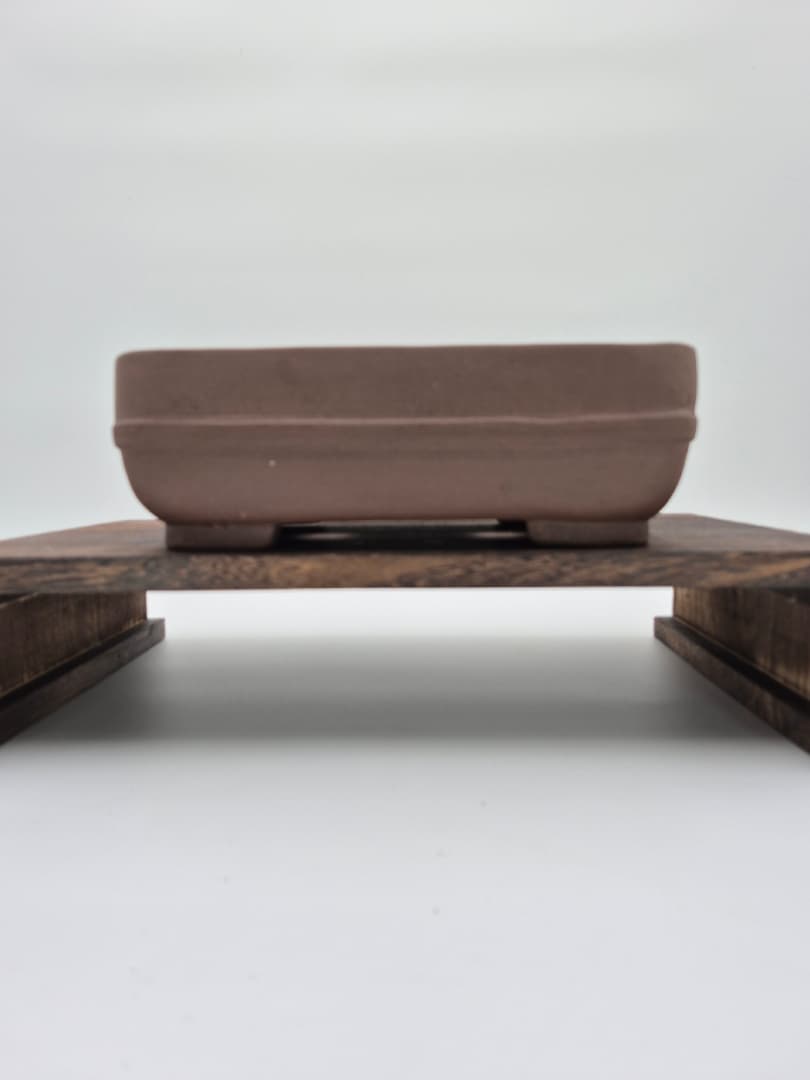 Rechteckige Bonsai-Schale 30 x 23,5 x 10 cm Braun