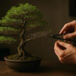 Ramification fine d un bonsai avec rameaux secondaires bien distribues